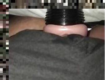 Fucking my Fleshlight with my boxers still on, nice cum shot