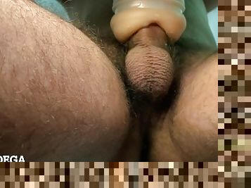 Slowly fucking and cumming a huge amount of cum inside my warm fleshlight