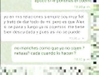 mensajes de whatsapp con la novia de mi amigo antes de cogermela