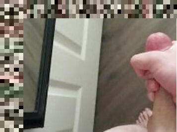 Masturbation in Mirror with CUMSHOT