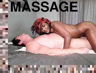 interracial, massage, indien, blanc, tatouage, bite