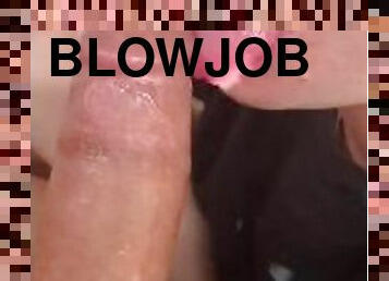 Close up sloppy white girl blowjob
