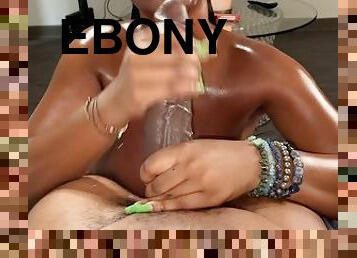 Ebony college teen sucks a THROBBING BBC until cum in mouth - (OnlyFans iDickSlapClits)