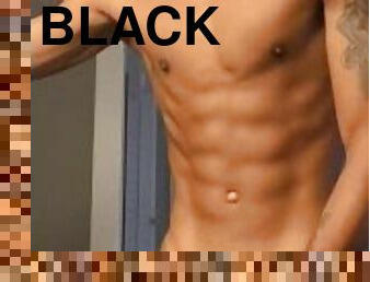 Hot Teen Jacks Off His Thick Black Cock!