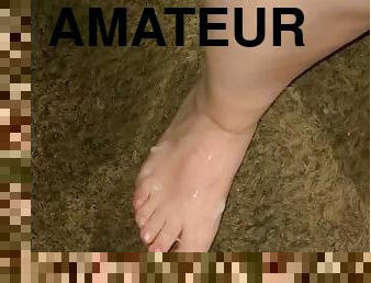 I cum so hard all over Amateur Latina whores sexy feet (cumshot) ????????????????