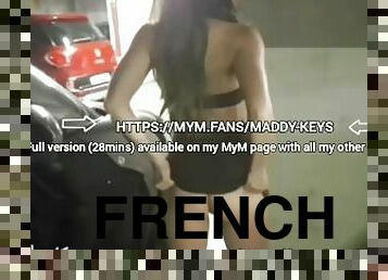Stranger accepts her challenge and fuck her in the car park - french real porn