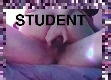 Femboy student sneaks out and let's stranger from Grindr bareback her on camera!