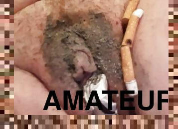Ashtray and Trash Filled Pussy - A Slideshow of Stuffing My Cunt With Garbage and Cigarette Butts
