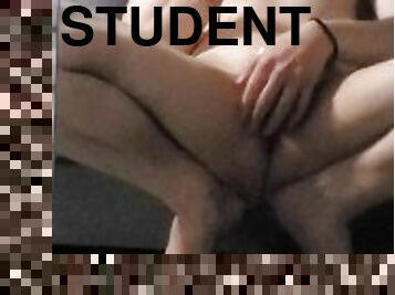 high school student sexually relaxing after class