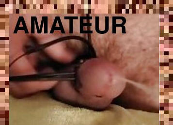 E-Stim Masturbation HUGE Cumshot - Amateur Couple