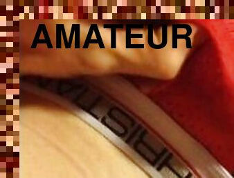 amateur, gay, branlette, solo, taquinerie, sous-vêtements