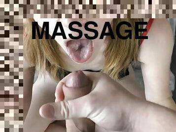 Buzzing Anal Toy Prostate Massage Handjob + Huge Cum Swallow
