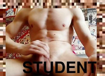 I WANT TO CUM IN YOUR PUSSY!!! - HOT MASTURBATION OF A MUSCULAR STUDENT