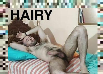 Hairy Gay Man Jerking Off in the Bedroom (Full Video)