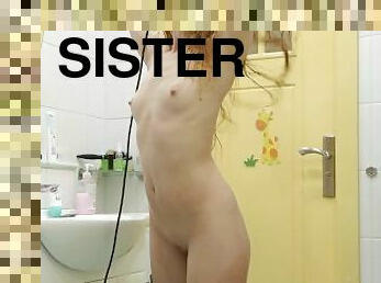 mandi, pelancapan, amateur, perempuan-jelita, buatan-sendiri, rambut-merah, adik-perempuankakak, punggung-butt, petite, mandi-shower