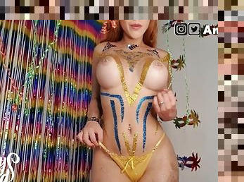 JOI - BRAZILIAN SEXY CARNIVAL GIRL GIVES YOUR JERK OFF INSTRUCTIONS - ANNY WARD