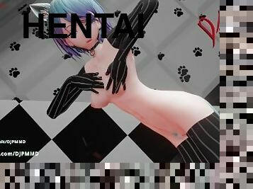 Sexy Cat girl Mia LOVE DIVE Blender MMD R18 1518