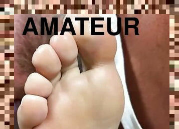 amateur, gay, pieds, fétiche, ours, sucer, orteils