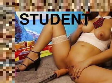 Beautiful girl fucks hot student