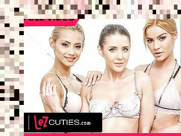 LEZ CUTIES - Sybil Kailena, Veronica Leal, & Cherry Kiss' EROTIC LESBIAN THREESOME! FULL SCENE