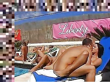 Massive Outdoor Voyeur Orgy in Ibiza
