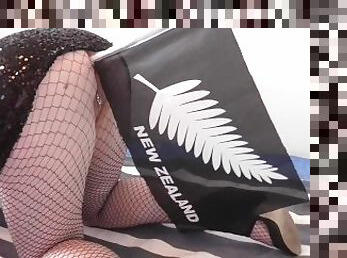NZ MILF slut flies the flag proudly.