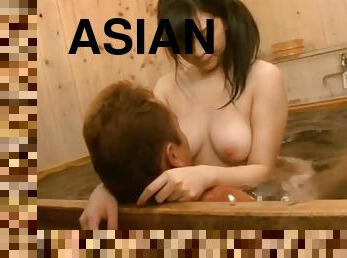 Hot Sauna Threesome For A Sexy Asian