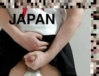masturbation, japonais, secousses, uniformes