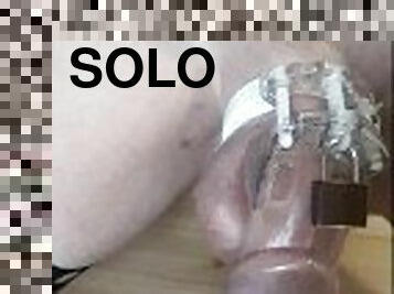 anal, bøsse, ridning, dildo, solo, indsættelse