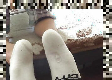 masturbation, amateur, ejaculation-sur-le-corps, ados, gay, couple, pieds, jeune-18, collège, ejaculation