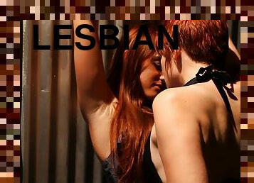 Watch these naughty lesbians fuck with strap on while fingering and licking passionately