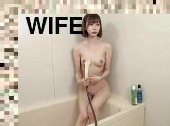 Shows Off In Dandy-811 Wife Goes To Take The Trash Out In A White Se