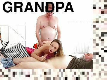 Two Grandpas Fuck Teen