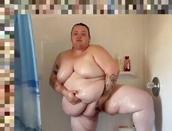 Soapy shower! Big girl Edition