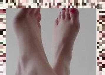 Hot British foot Goddess shows you her delicious feet in sandals after a long walk