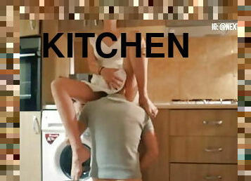 Daddy fucked me in the kitchen