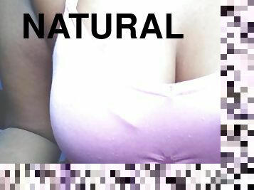Awesome Big Natural Boobs Show Enjoying Hotness