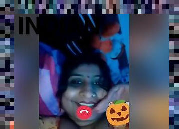 Exclusive- Horny Indian School Teacher Showing Her Boob On Video Call