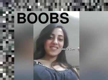 Today Exclusive- Horny Paki Girl Sucking Her Boobs