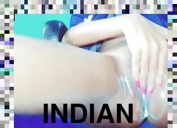 Teen Girl Fucking A Dildo And Masturbate Her Pussy With Ice Cream - Indian Village Girl Dildo Fun And Pussy Play