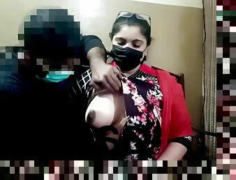 Lusti Pakistani Boss Playing His Secretarys Big Boobs