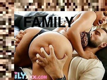 FAMILYXXX - Thick Italian Stepmom Spreads Her Legs and Invites Him in