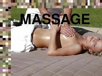 Hot Oil Massage Turns To Erotic Outdoor Sex With Beautiful Czech Blondie