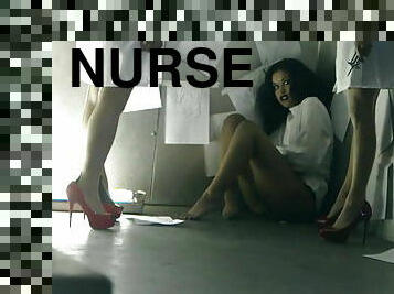 Naughty nurse three-way