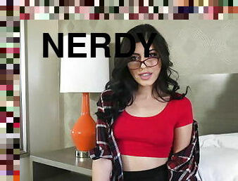 Nerdy latina's sexy study session