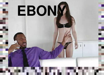 Ebony boss seduced by white assistant