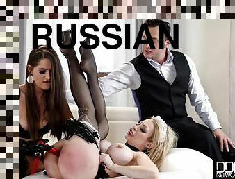Russian Busty Dominas Private Giant Strap-on Fuck Trio, Part 1 With Kendra Star And Chessie Kay