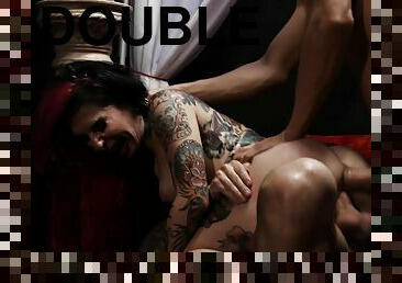 Joanna Angel gets eaten out and double penetrated