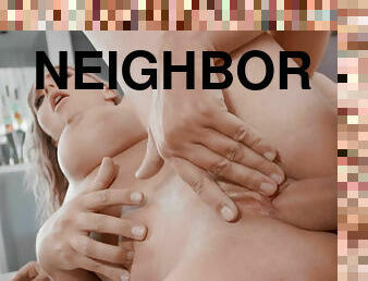Horny babe Kayley Gunner has sex fun with her neighbor