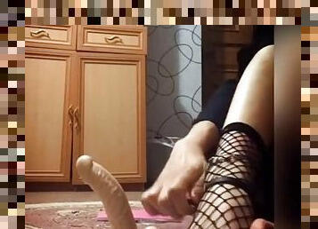 Iranian mistress teaches how to wear a hijab fishnet socks